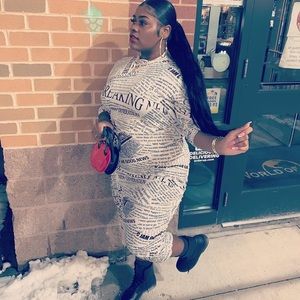 Magazine Bodycon Dress